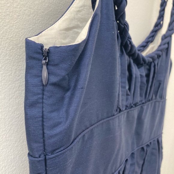 J.Crew 100% silk dress in navy size 6 - Picture 6 of 9